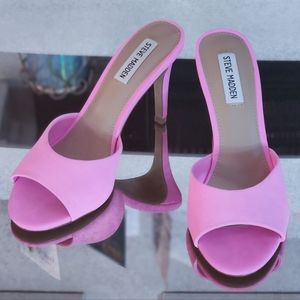Steve Madden Neon Pink Erin Heeled Mule Size 7.5